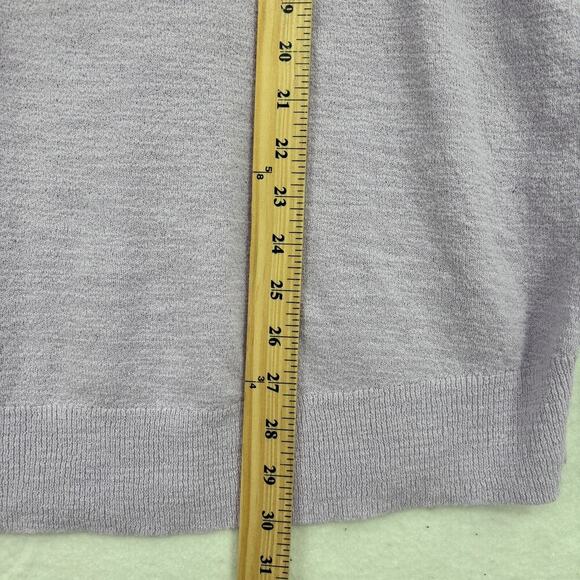 Loft Sweater Womens Size 20/22 Lavender Cotton Blend Slub Knit Pullover Stretch - Picture 8 of 9